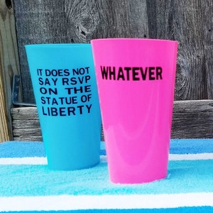 Set of 3+: Clueless Tumbler Cups Bachelorette Theme Party Custom Colors