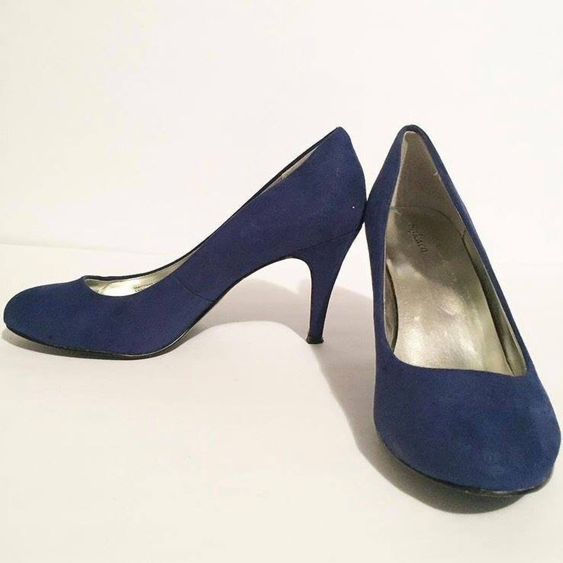Blue Suede Pumps Etsy