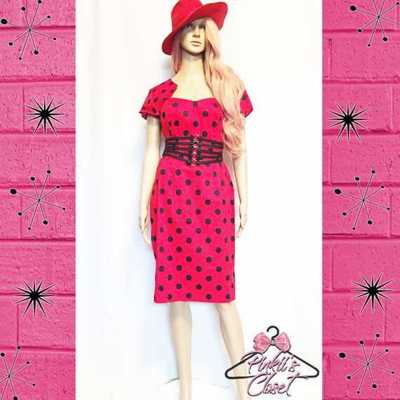 polka dot wiggle dress