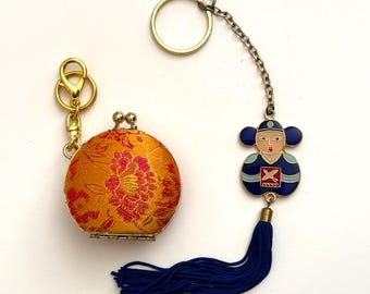 Korean Mini Purse Bag Charm Keychains Key Rings Hanbok
