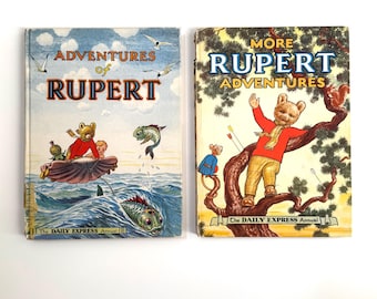 Rupert Bear Adventures Books Daily Express Annuals 1950 1952