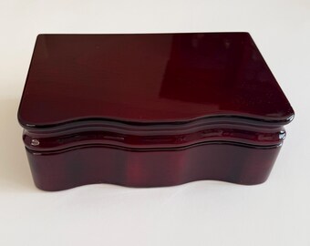 Bombay Company Mahogany Jewelry Box Vintage