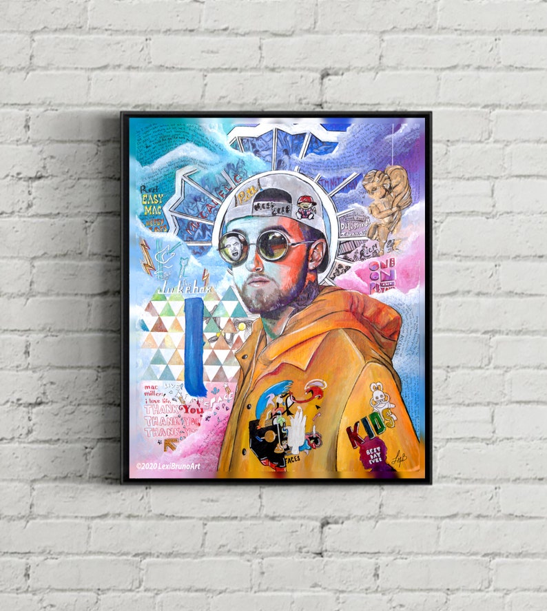 Mac Miller Poster | 16x20” | Mac Miller Wall Art | Mac Miller Merch | Album Cover Poster | Hip Hop Rap Album Cover Art | Faces | Circles 