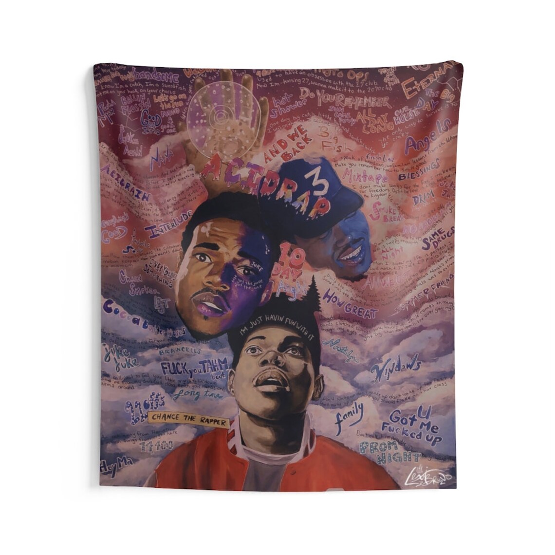 Chance the Rapper Tapestry 51x60 or 68x80 Chance the Etsy Canada