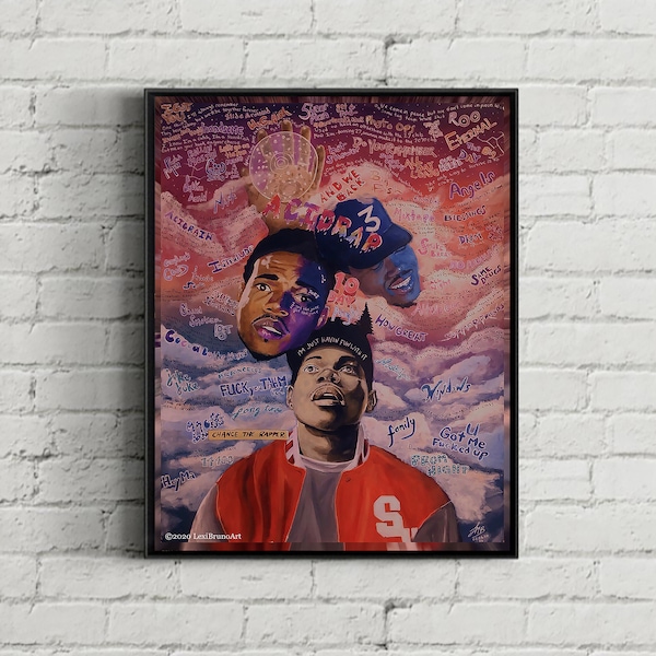 Chance the Rapper Poster | 16x20” | Chance the Rapper Wall Art | Chance the Rapper Merch | Album Cover Art | Acid Rap | 10 Day | Lil Chano