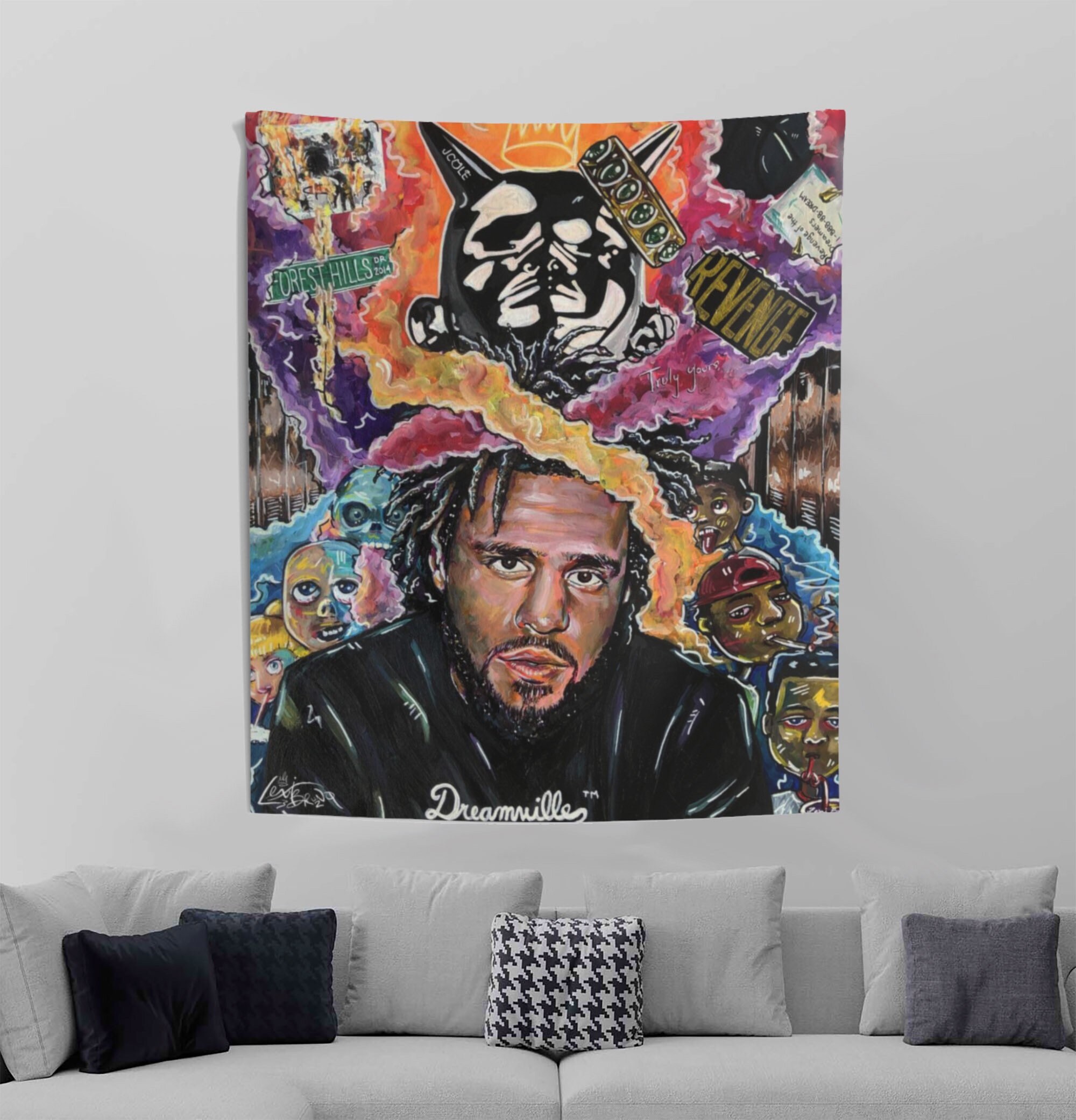 J cole outlet wall tapestry