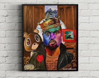 Kanye West Poster | 16x20” |  Kanye West Wall Art | Kanye West Merch | Album Cover Poster | Hip Hop Rap Album Cover