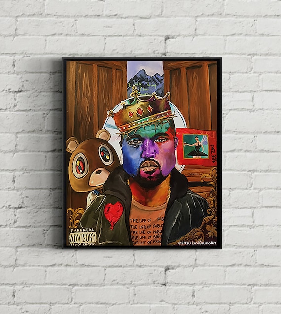 Kanye West Poster 16x20 Kanye West Wall Art Kanye West Merch Album Cover  Poster Hip Hop Rap Album Cover 