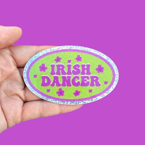 Irish Dancer Y2K Style Glitter Sticker