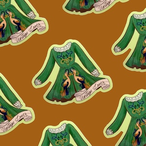 Pegatina de amante vintage // Traje de baile irlandés tradicional y diseño de historia irlandesa