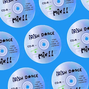 Mélange de danse irlandaise ! // Sticker CD holographique drôle des années 90 pour danseurs