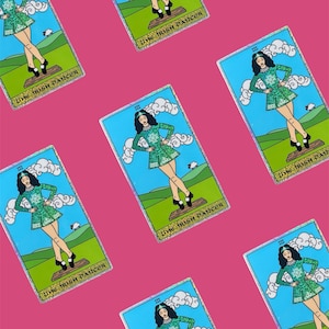 Irish Dancer Tarot Card Glitter Sticker