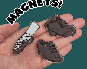 Irish Dance Shoe Magnets, Acrylic Locker & Fridge Decor (Set of 3)