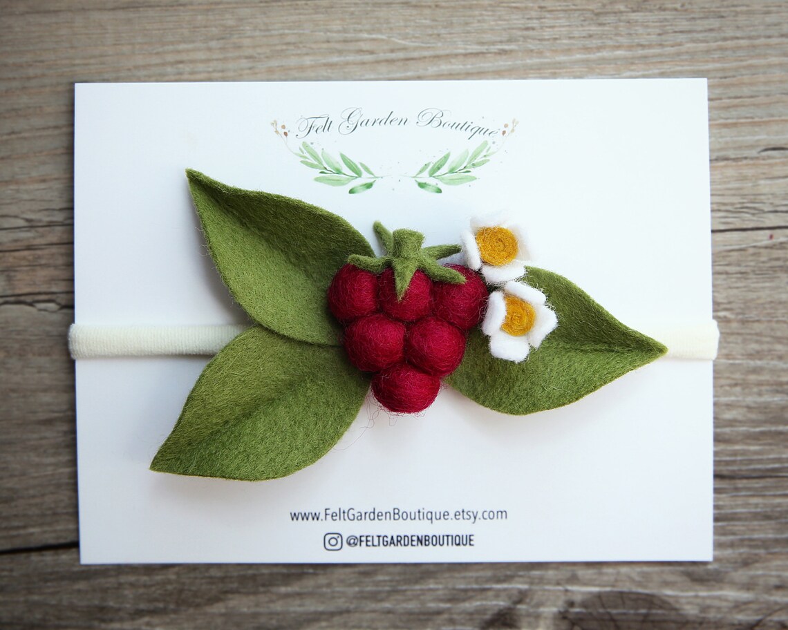 Felt Raspberry Headband Wool Felt Headband Felt Crown Felt - Etsy