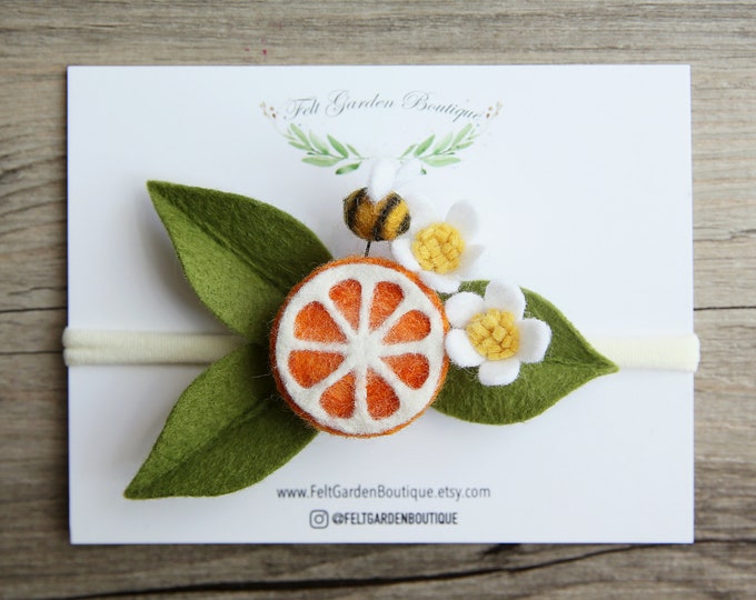 Felt Orange Fruit Headband Felt Headband Orange Slice Etsy