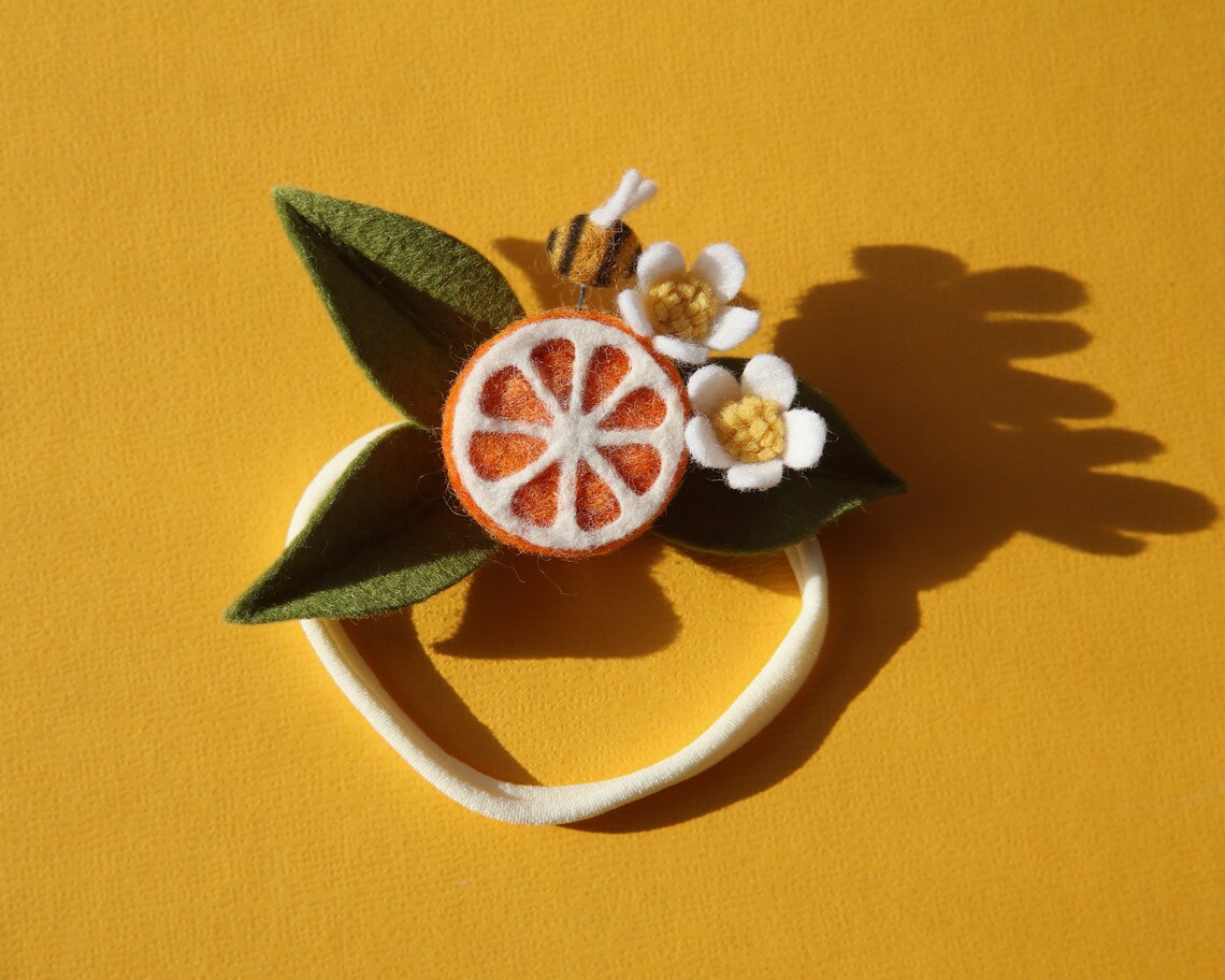 Felt Orange Fruit Headband Felt Headband Orange Slice Etsy
