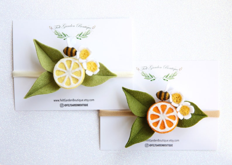 Felt Orange Fruit Headband Felt Headband Orange Slice Etsy