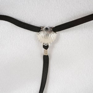 Women's Silver G-String Clitoral Labia Jewelry Ocean Seashell Motif ...