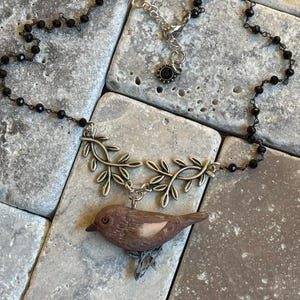 handmade bird necklace