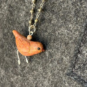handmade bird necklace