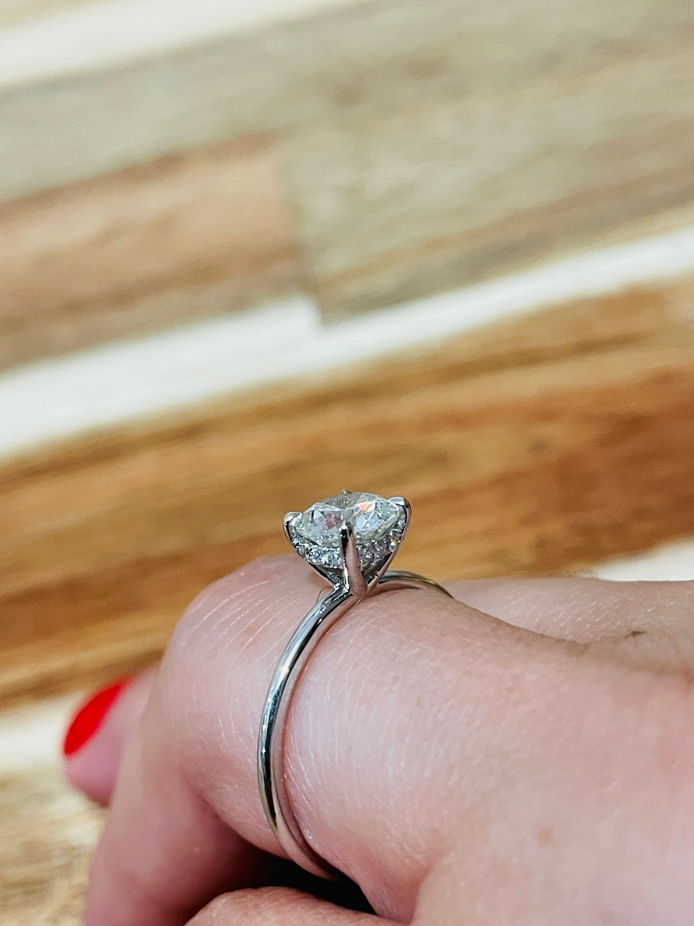1.70 Carat Solitaire Engagement Ring Hidden Halo 4 Prongs Diamond Ring Lab Diamonds 14 Karat Gold Etsy Australia
