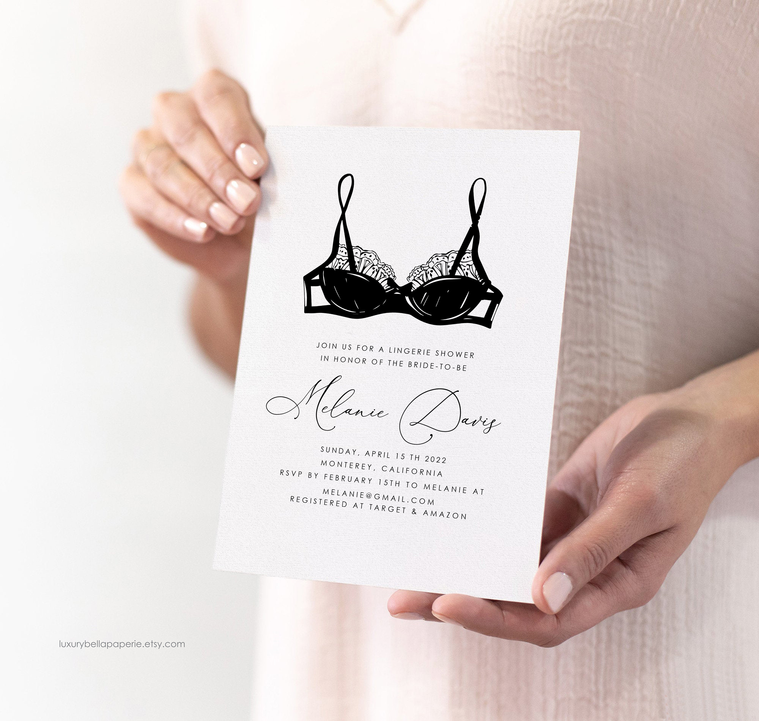 Lingerie Bridal Shower Printable Invitations Free Printable Templates