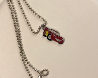Lightening McQueen from Cars Bubble Gum Bead Necklace