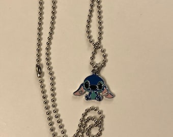 Stitch and Angel Charm Necklaces