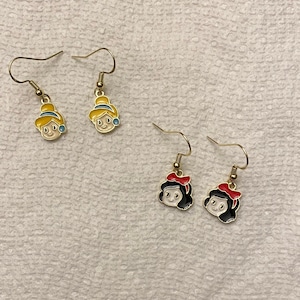 Princess Earrings Cinderella and Snow White