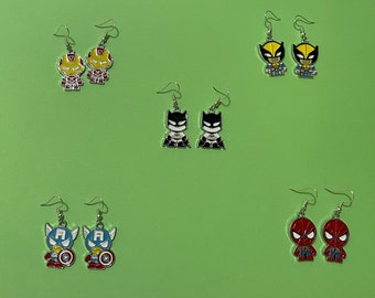 Superhero Charm Earrings