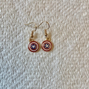 Captain America Charm Earrings