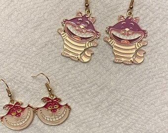 Cheshire Cat Charm Earrings