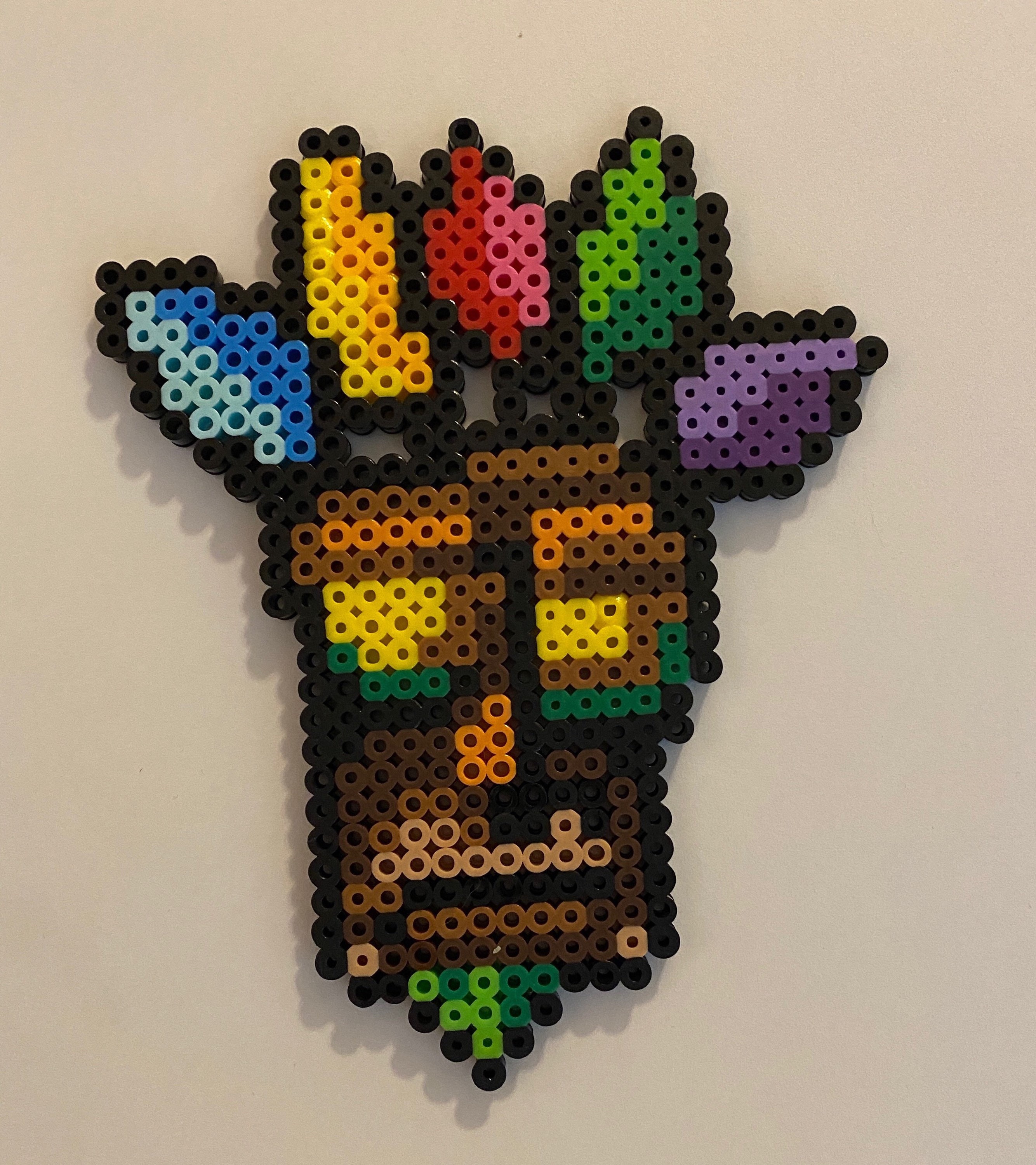 Aku Aku from Crash Bandicoot made from perler beads Etsy