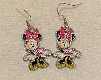 Minnie Mouse Charm Earrings