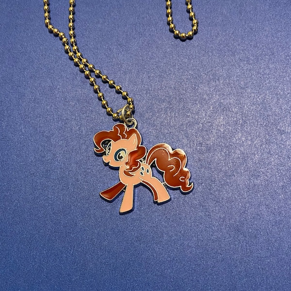 Pink Pony Charm Necklace