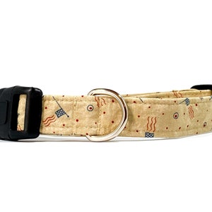 Patriotic American Flag Dog Collar: Soft Cotton, Metal Buckle