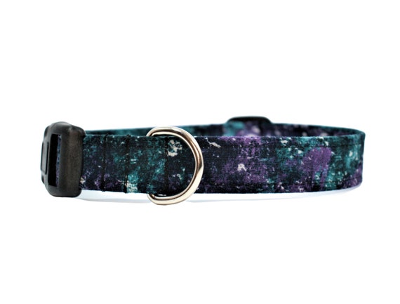 Nebula Dog Collar: Soft Cotton Outer Space Cat Collar