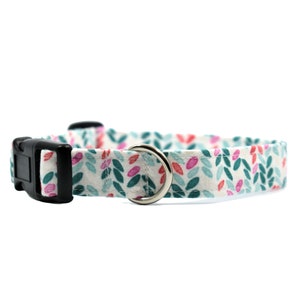 Mosaic Dog Collar: Soft Cotton, Metal Buckle