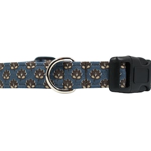 Indienne Floral Dog Collar: Soft Cotton Fabric, Metal Buckle