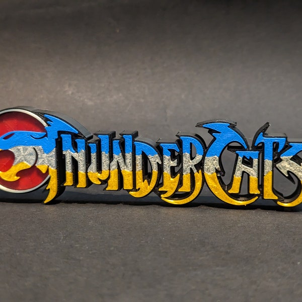 Thundercats - 3D Printed comic book logo - This is a great piece of shelf art for your display.