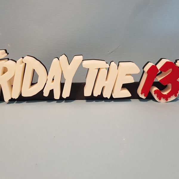 Friday the 13th - 3D Printed  movie logo - door or wall plaque. choose your size