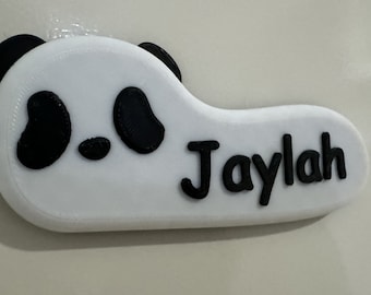 Aangepaste magneet pandabeer | Gepersonaliseerde feestgoodiebagvuller koelkastlabel | Panda voor koelkast of vriezer | N42-magneten
