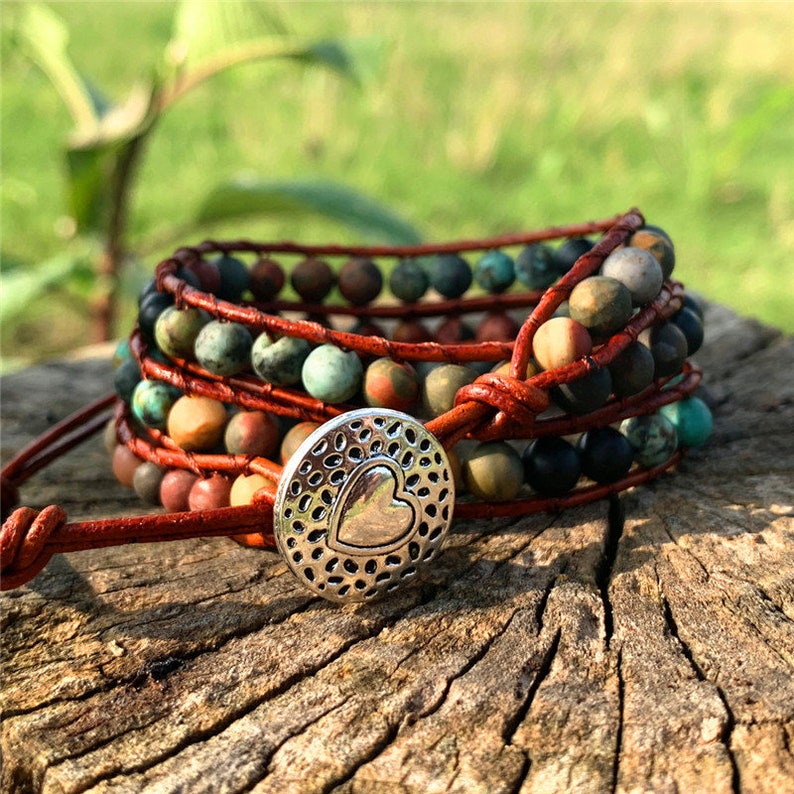 Boho Bracelet Handmade Raw Stone Bracelet Be Brave Bracelet Bracelet For Couples