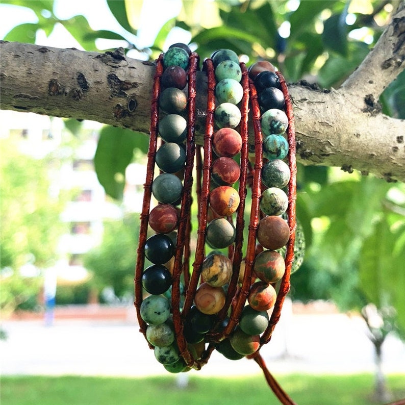 Boho Bracelet Handmade Raw Stone Bracelet Be Brave Bracelet Bracelet For Couples
