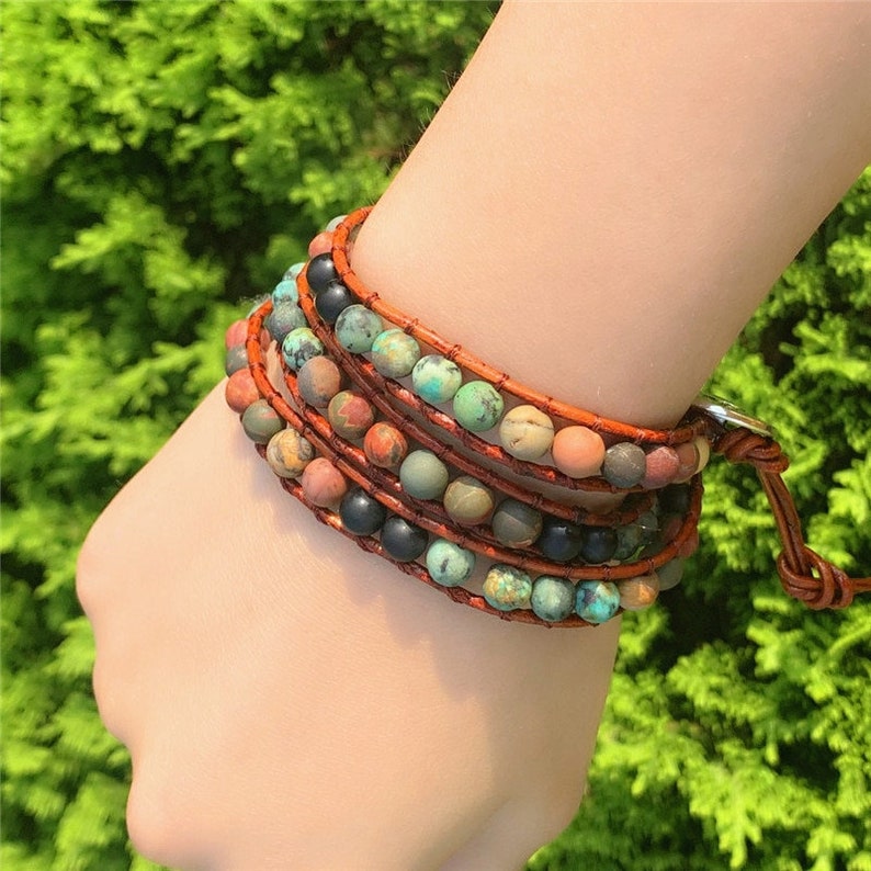 Boho Bracelet Handmade Raw Stone Bracelet Be Brave Bracelet Bracelet For Couples