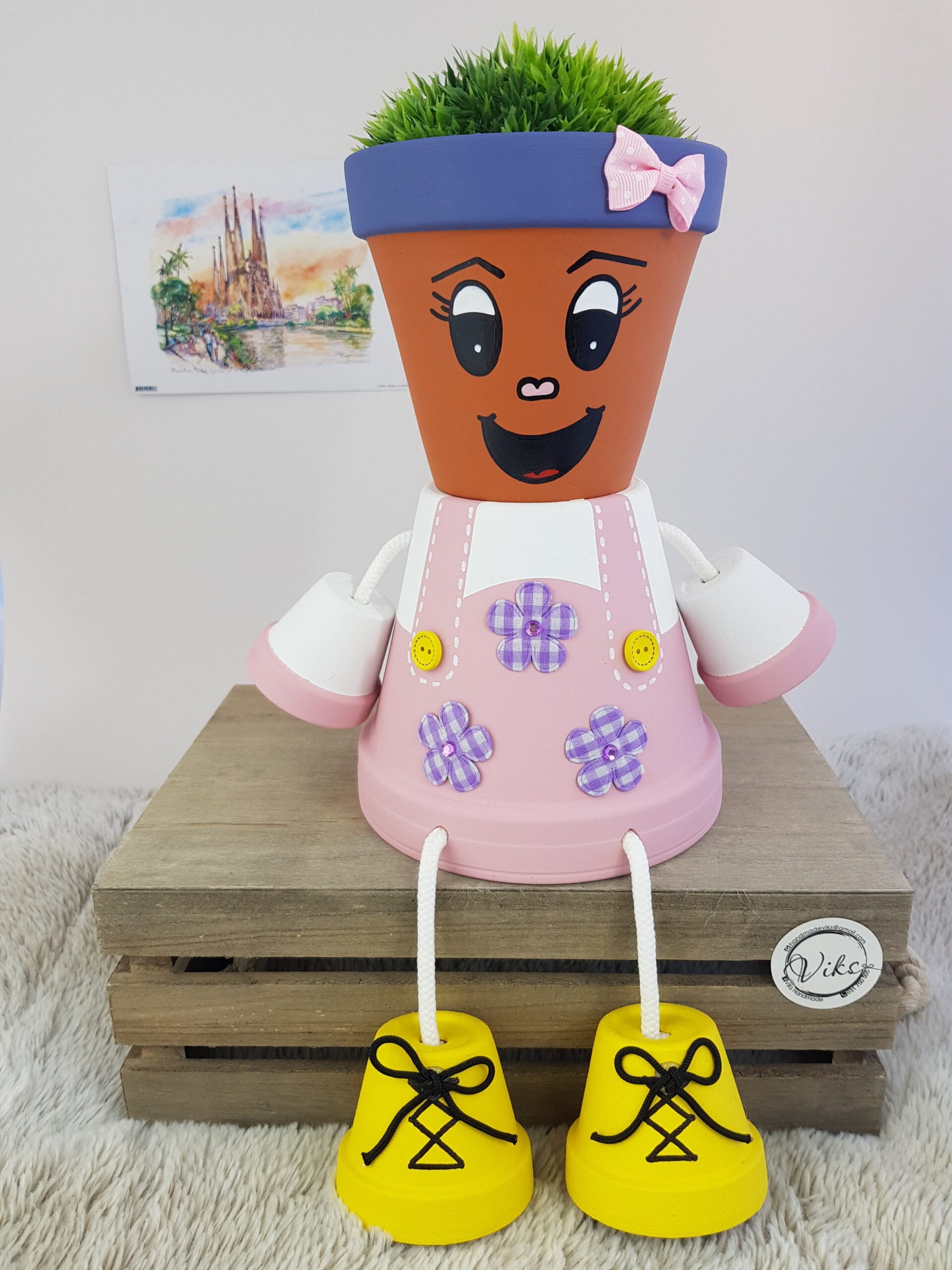 New Colors. Flower Pot People. Handmade Flower Pot Boys Etsy