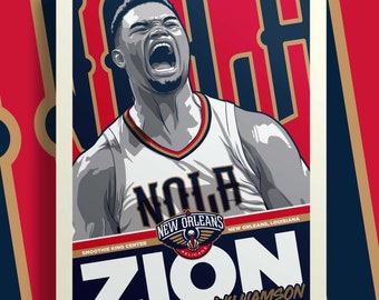 New Orleans Pelicans - 2021 City Edition Zion Williamson Poster