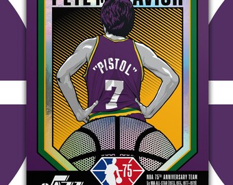 NBA 75th Anniversary Team - Pete Maravich