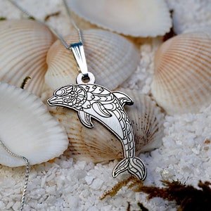 Collier de dauphin, Bijoux en or mignons, Collier amoureux des animaux, Collier pendentif réglable, Mariage sur la plage, Bijoux océan