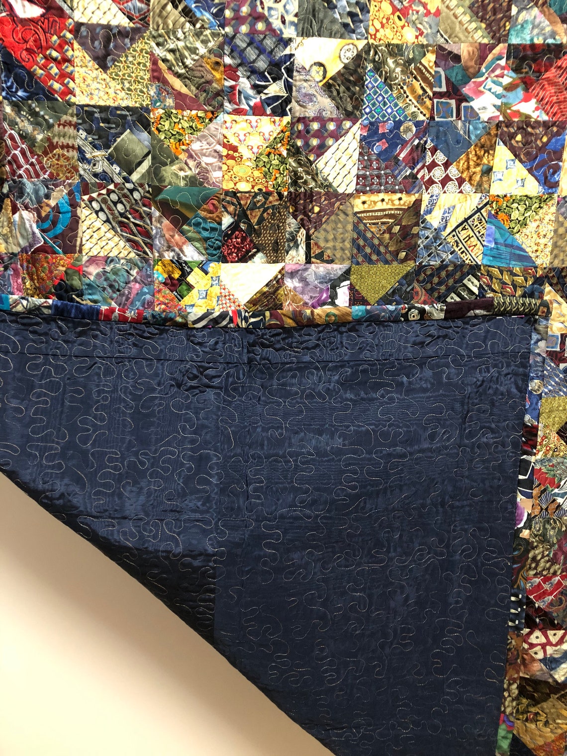 272 Blocks Mens Tie Quilt Etsy